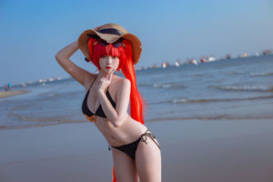 [Net Red COS] Maillot de bain populaire Coser Nizuo Nisa-Blue Honolulu