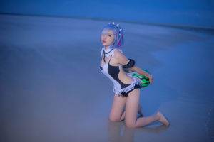 [Foto Cosplay] Popolare Coser Nizo Nisa - Costume da bagno Rem