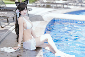 [Net Red COER] Anime blogger Chiyo Ogura w - Captain Atago Swimsuit