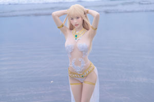 [Net Red COSER Photo] Baju Renang Shimizu Yuno-Marie Rose White yang Menakjubkan