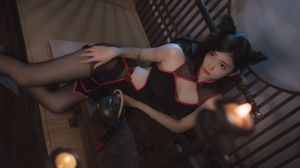 [网 红 Coser] 난타 오 모모코 "검은 청삼"