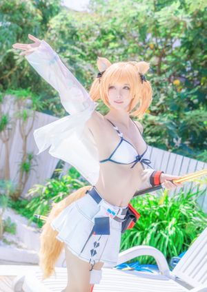 [Ảnh cosplay] Cá vàng yui blogger thú cưng dễ thương - áo tắm rỗng