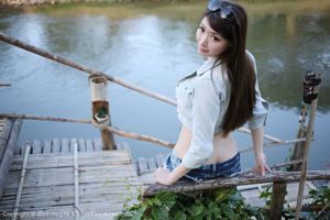 Pantalones cortos de mezclilla con salsa MARA "Tailandia Chiang Mai Travel Shoot" + Hermoso tul [MyGirl] Vol.094