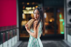 [Taiwan netto beroemdheid schoonheid] Joan Xiaokui, frisse benen model stijl + Xinyi straat schieten