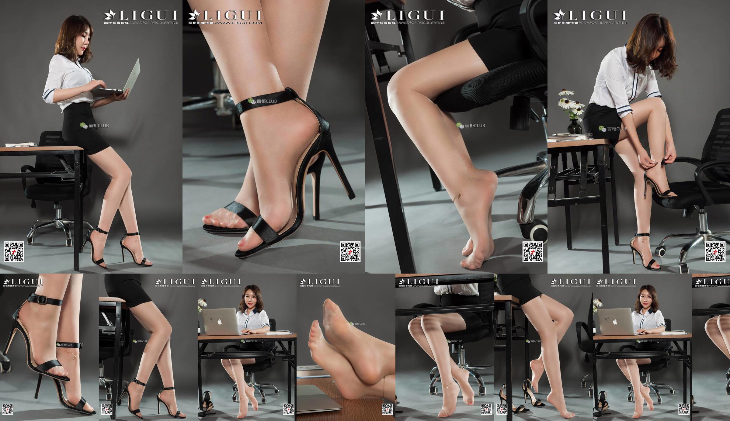 นางแบบขา Li Mengying "High Heels and Beautiful Feet" [LIGUI] Internet Beauty No.87728f หน้า 10