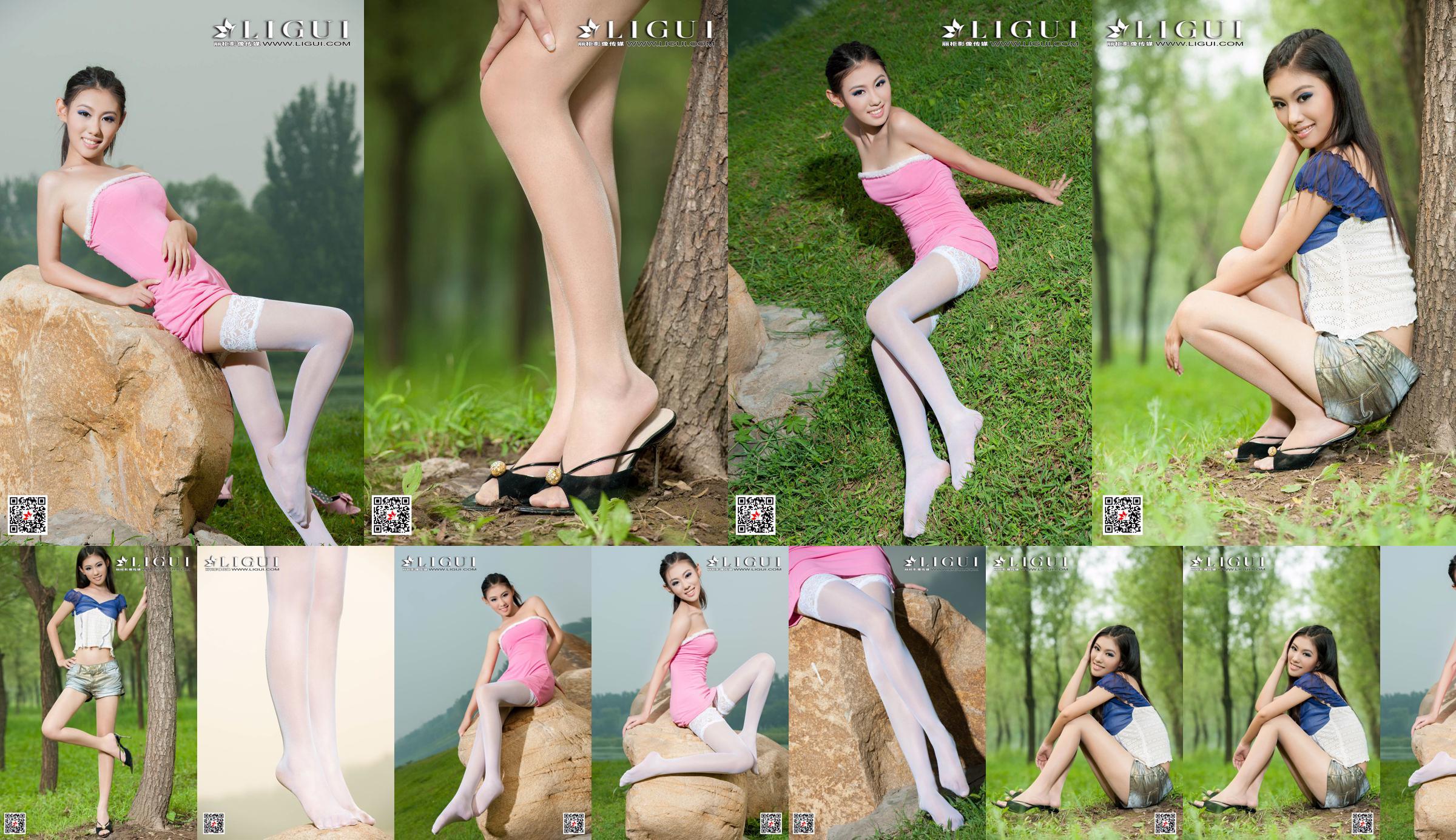 [丽 柜 Ligui] Modèle Wei Ling "Long Leg Girl" Belles jambes No.f48877 Page 3