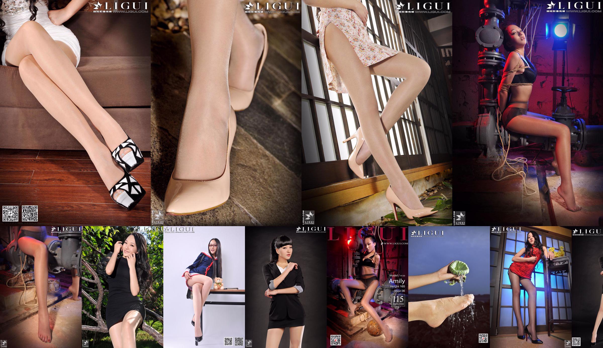 Model Amily "Long Legs Meat Stockings High Heel OL Beauty" [丽柜LiGui] Beautiful Legs and Jade Foot No.153fab Page 9