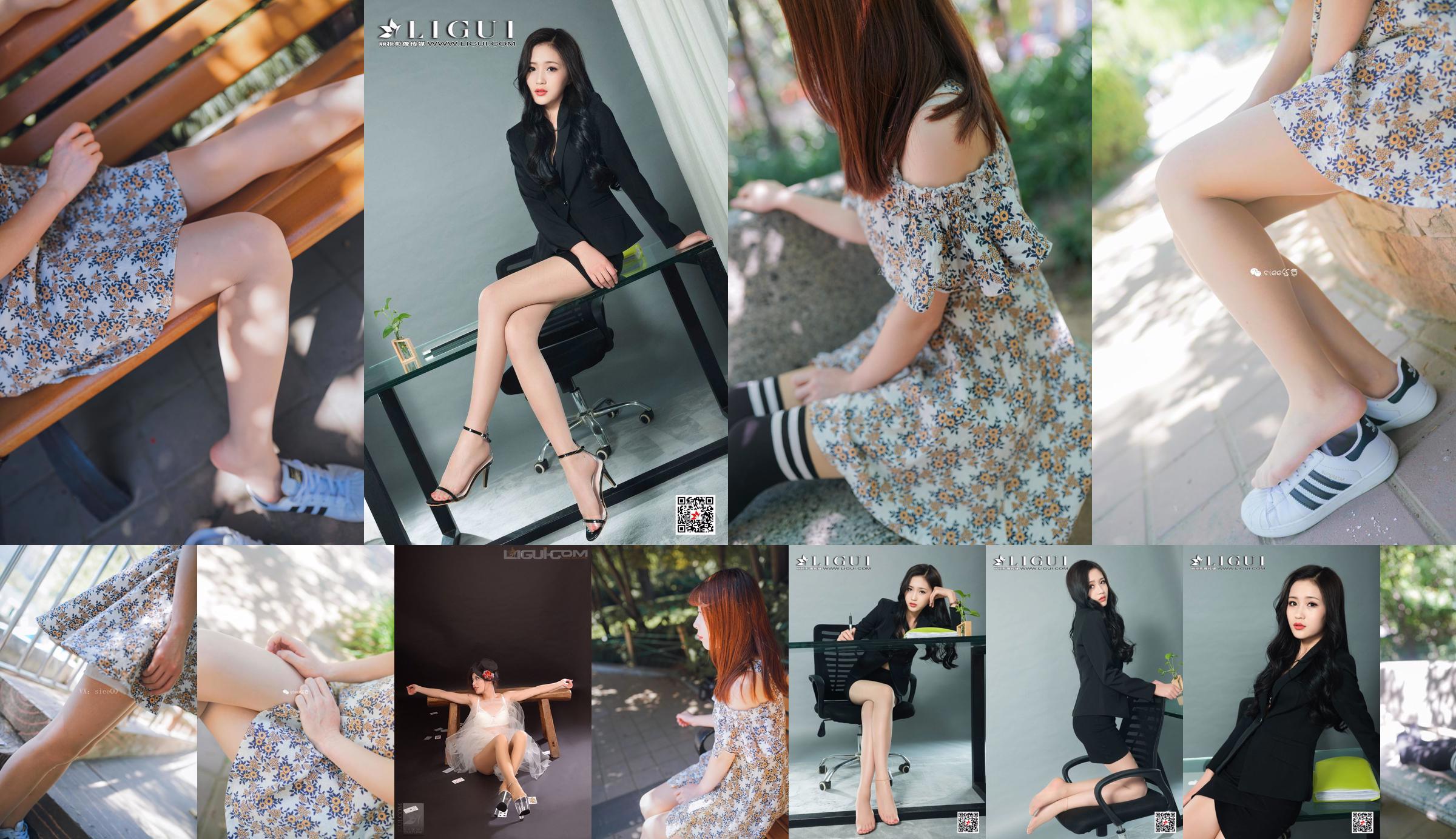 Modello Lingling "Milf Show Brand Skills, White Gauze Cool High Heels" [丽 柜 LiGui] Silk Foot Photo Picture No.2c3bda Pagina 3