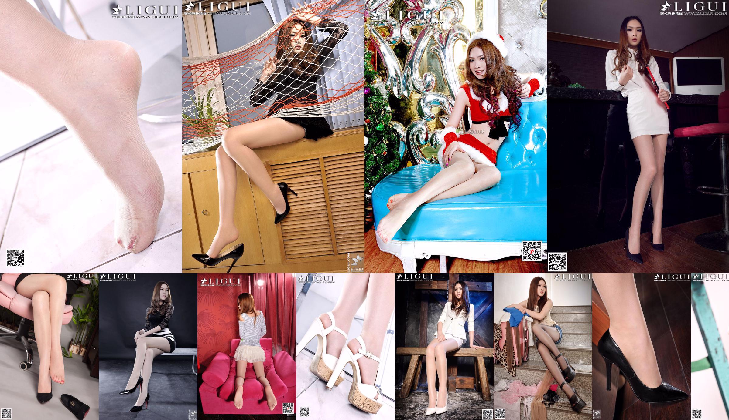 Model Yoona "Long Legs Denim and High Heels Girl" [Ligui LiGui] Photo of beautiful legs and jade feet No.7c9968 Page 9