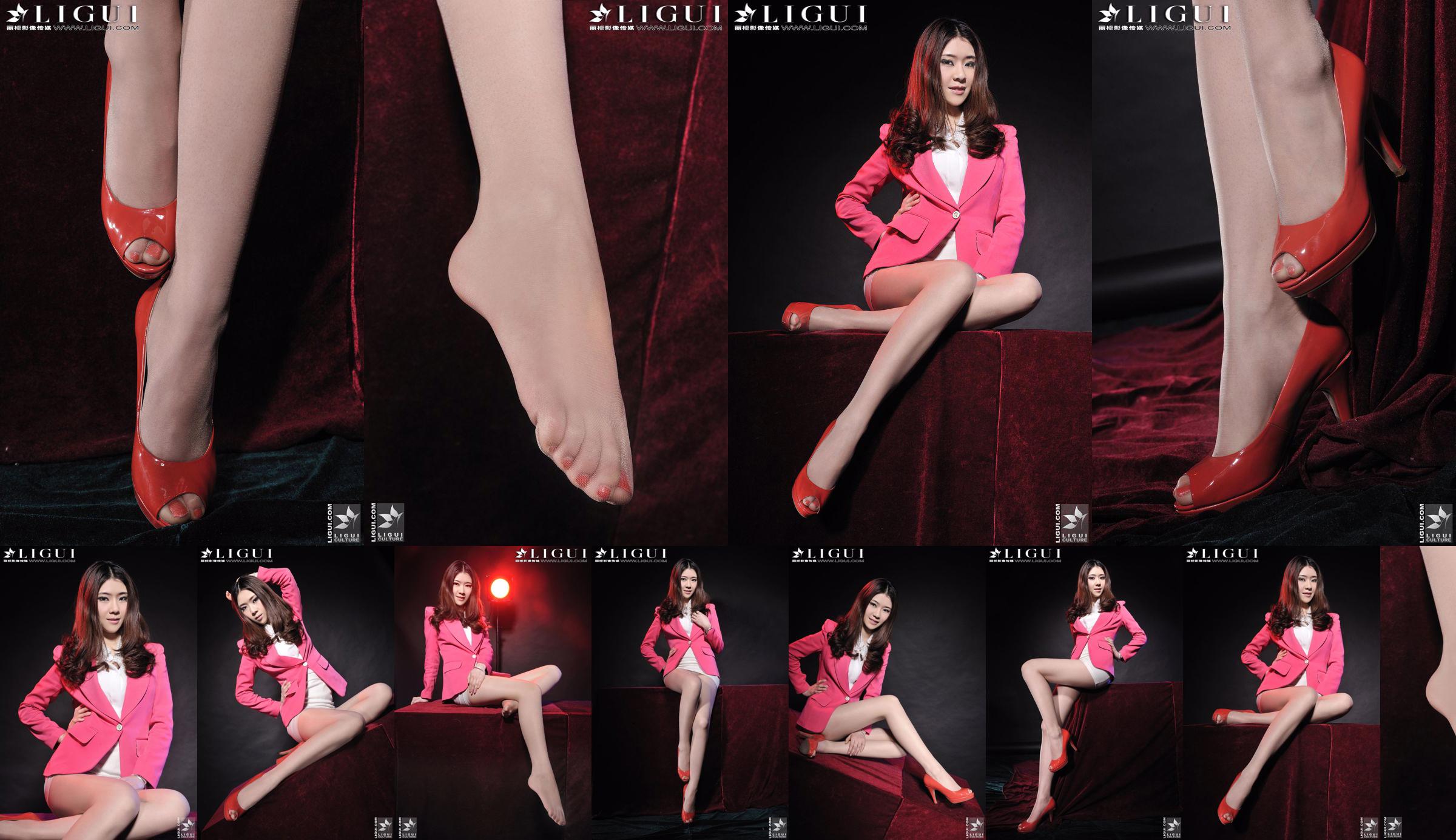 Model Chenchen "Gadis Merah Bertumit Tinggi" [丽 柜 LiGui] Gambar foto kaki dan kaki giok yang indah No.e56a2d Halaman 5