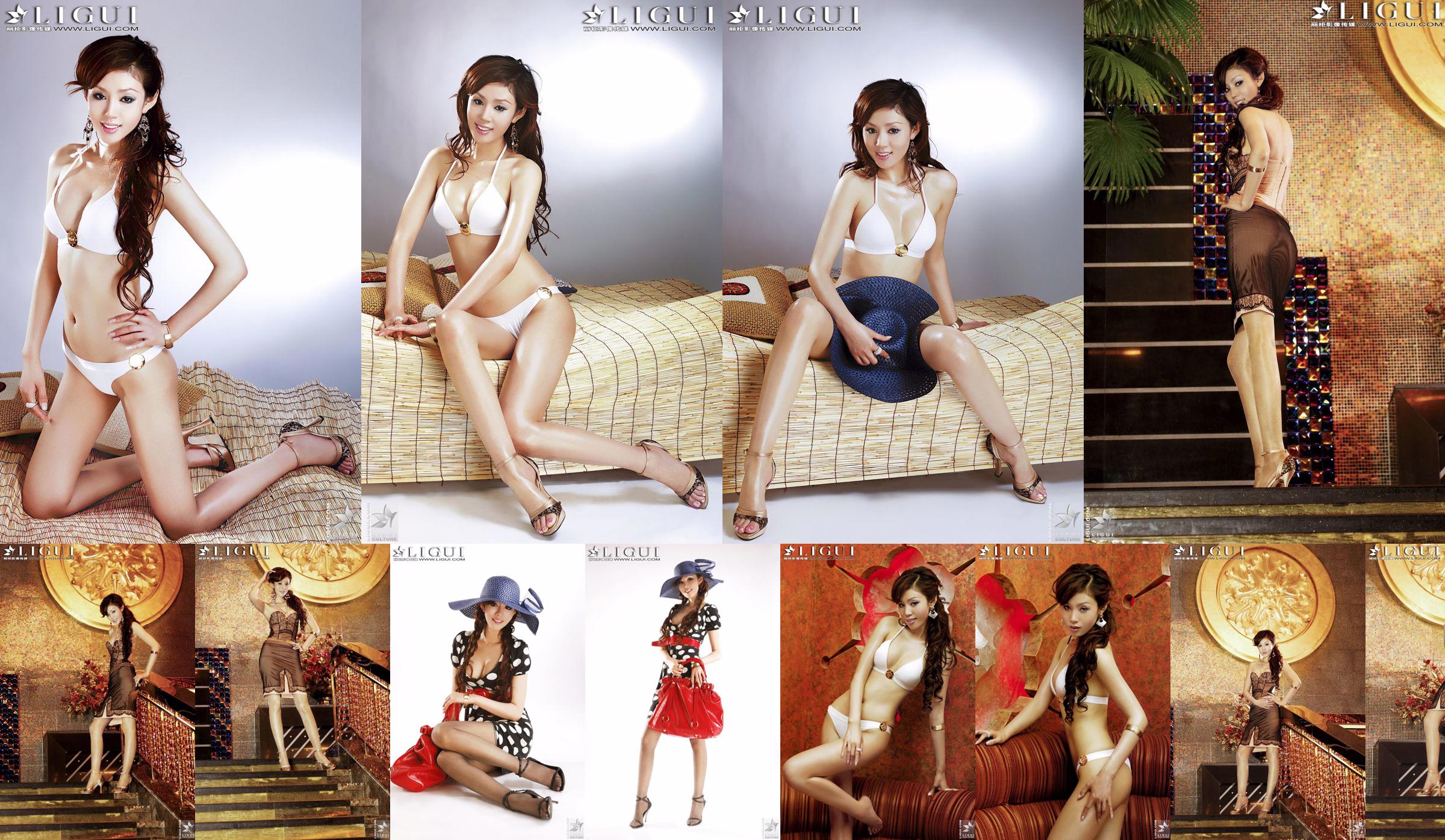 [丽 柜 LiGui] "Bikini + Robe" du modèle Yao Jinjin, belles jambes et pieds soyeux Photo Picture No.3166d9 Page 1