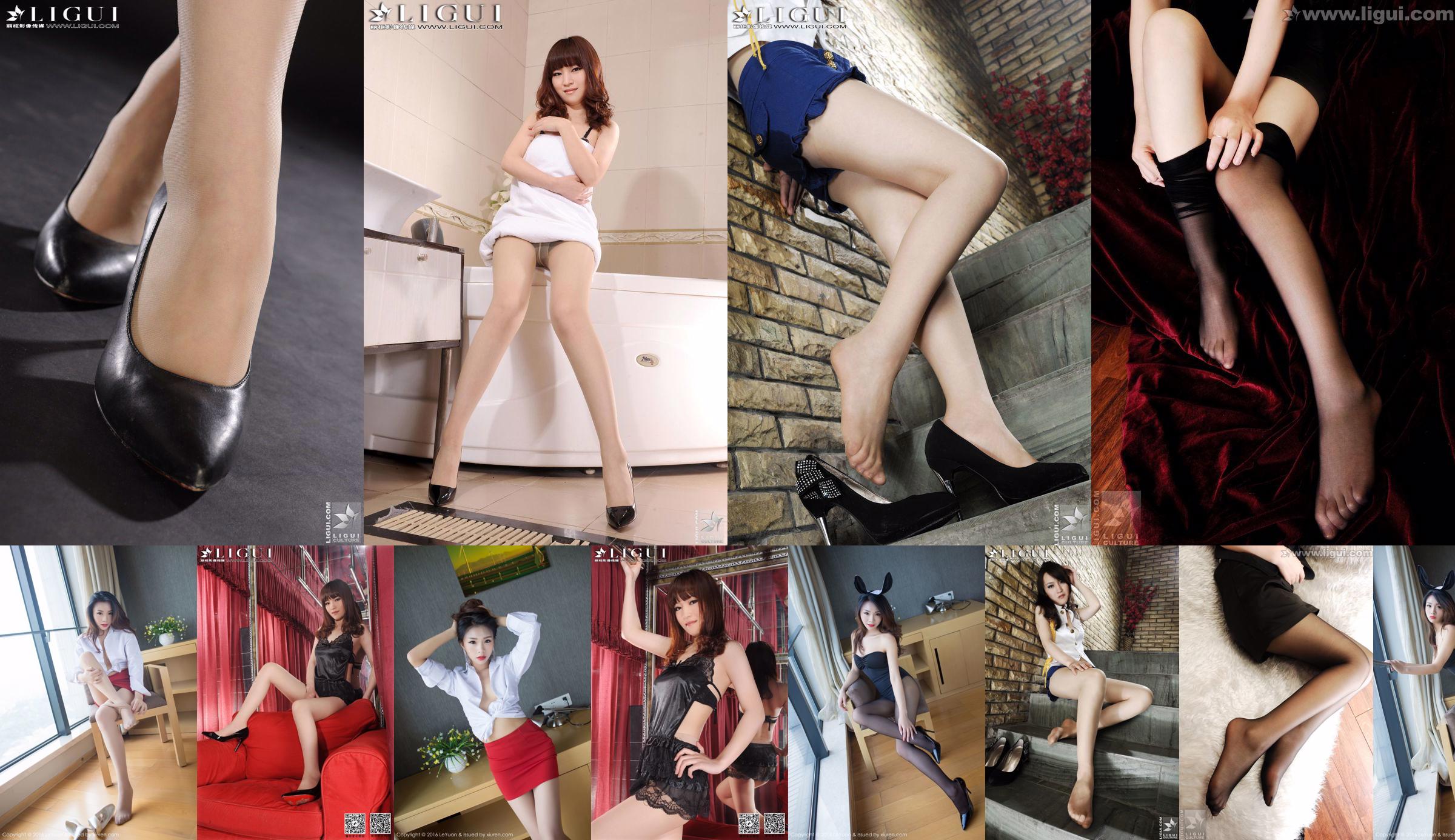 Model Tina "Indoor Charming Stunner" [丽柜LiGui] Photo of beautiful legs and jade feet No.ec413b Page 11